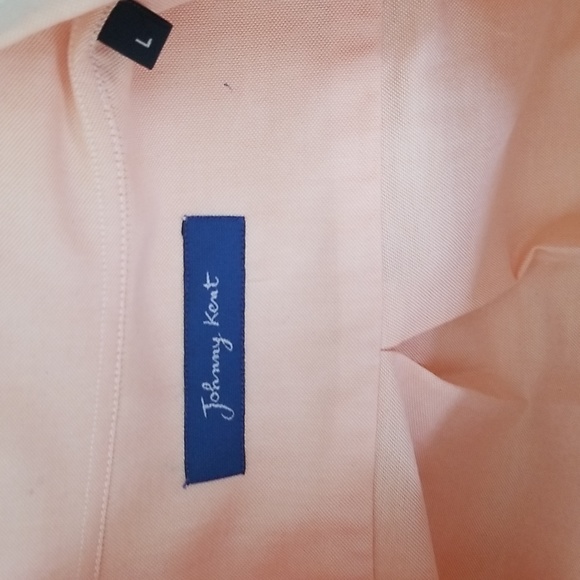 Johnny Kent men's peach color button down shirt in excellent preowned condition - Picture 3 of 6